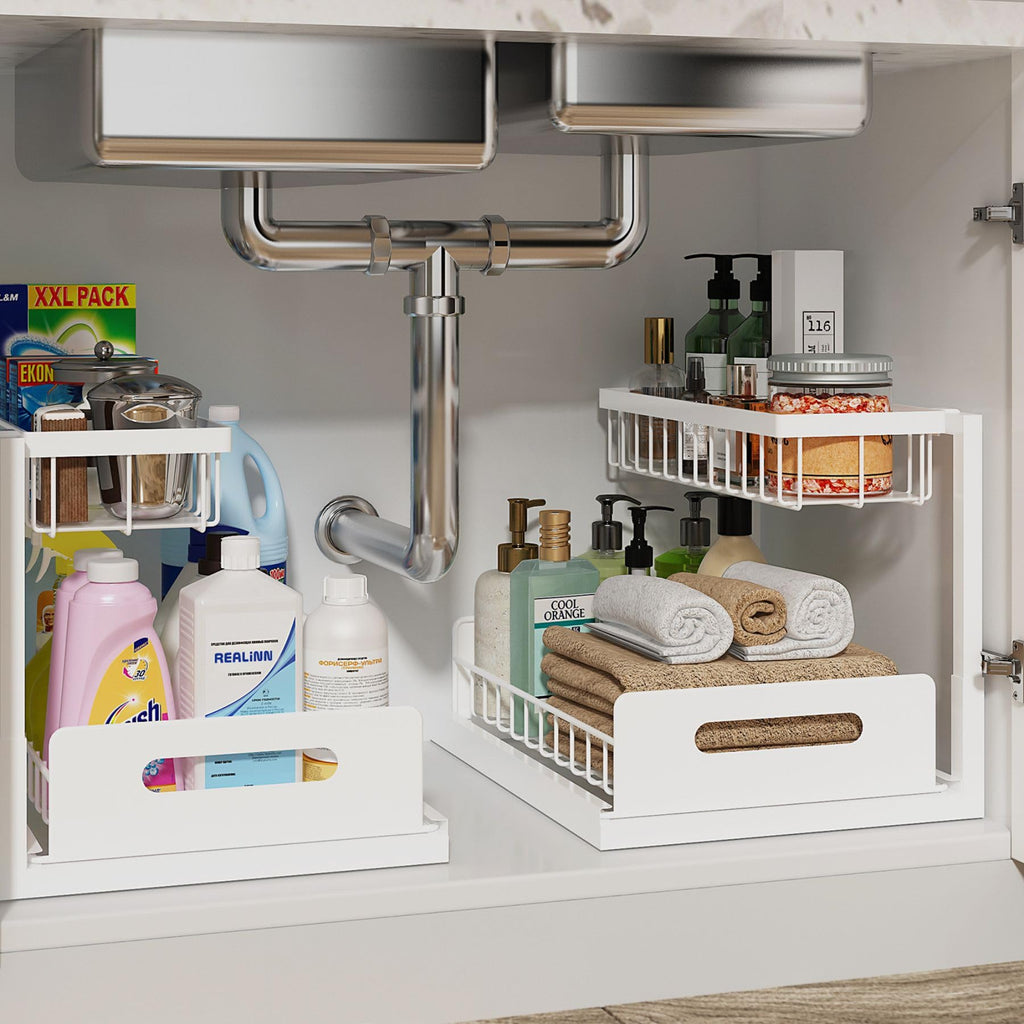 Under Sink 2 Tier Pull Out Cabinet Organizer Y50997