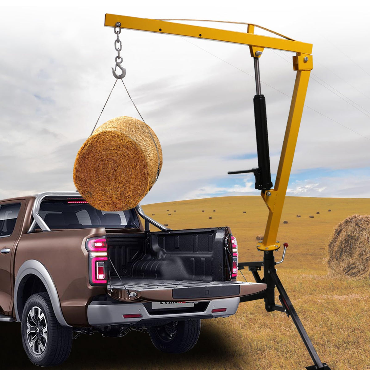 1000lb Capacity Hydraulic 360° Swivel Truck Crane H31262