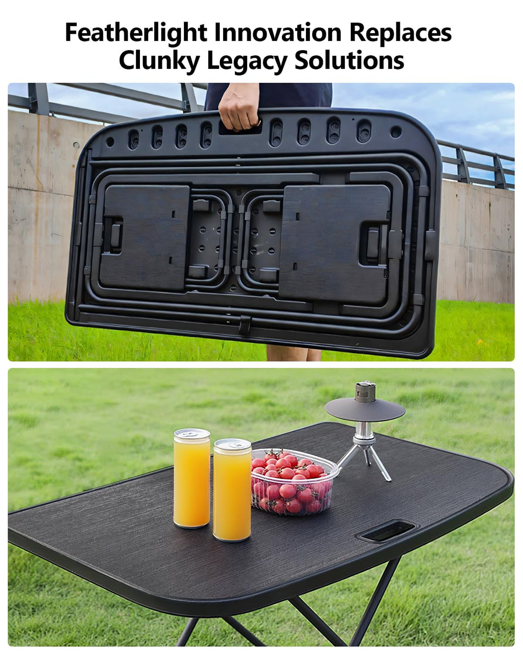 Portable Folding Camping Table with 2 Pack Chair D9722