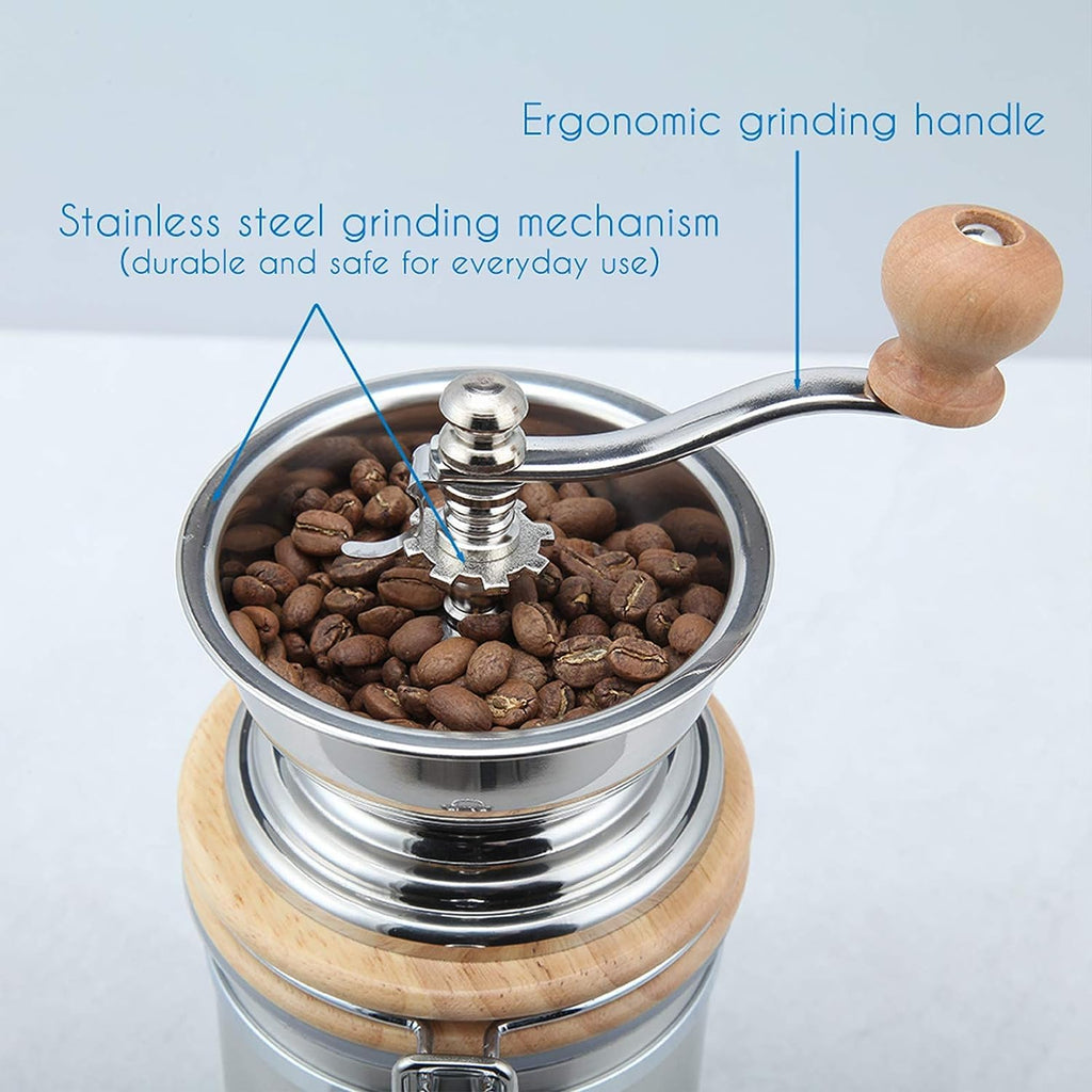 34 oz French Press and Manual Coffee Grinder with Canister T7939