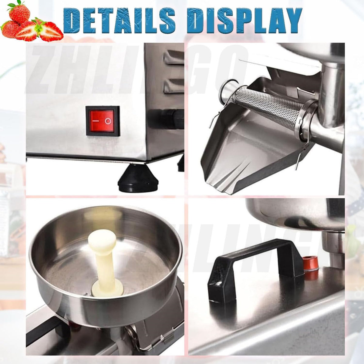450W Electric Tomato Strainer and Press Stainless Steel X57033