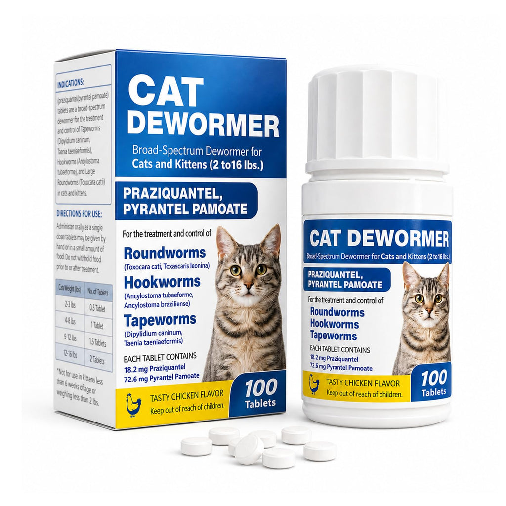 Cat and Kitten Dewormer 100 Tablets D2228