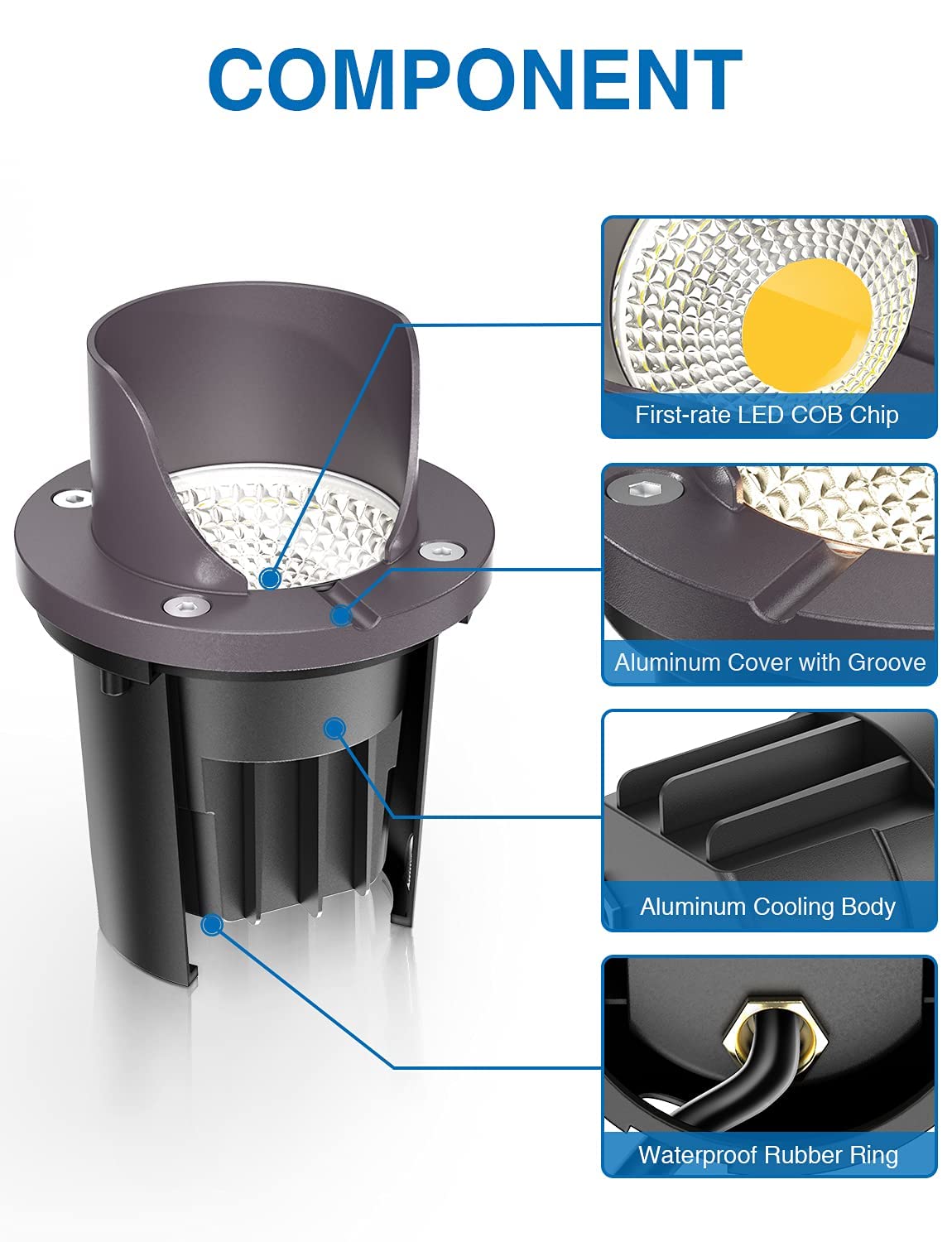 6 Pack Low Voltage LED Landscape Lights with Transformer Q901587