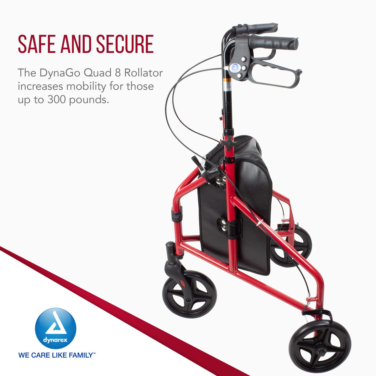 Foldable Lightweight 3-Wheel Rollator with Storage Pouch W6574