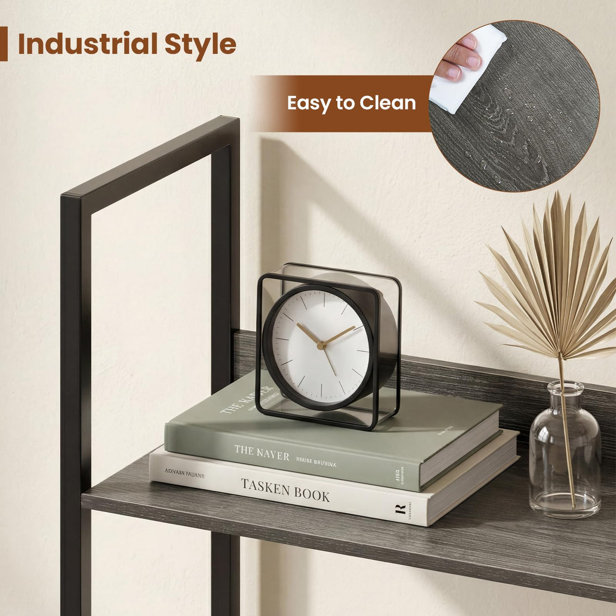 5-Tier Wooden Bookshelf Set of 2 V586