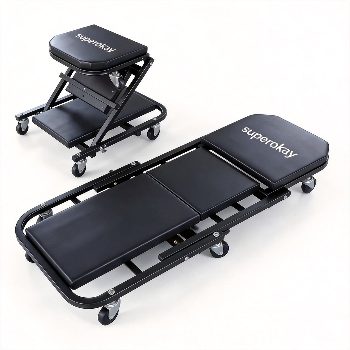 2-in-1 Folding Creeper Seat, 36-Inch, 300LBS Capacity X86236