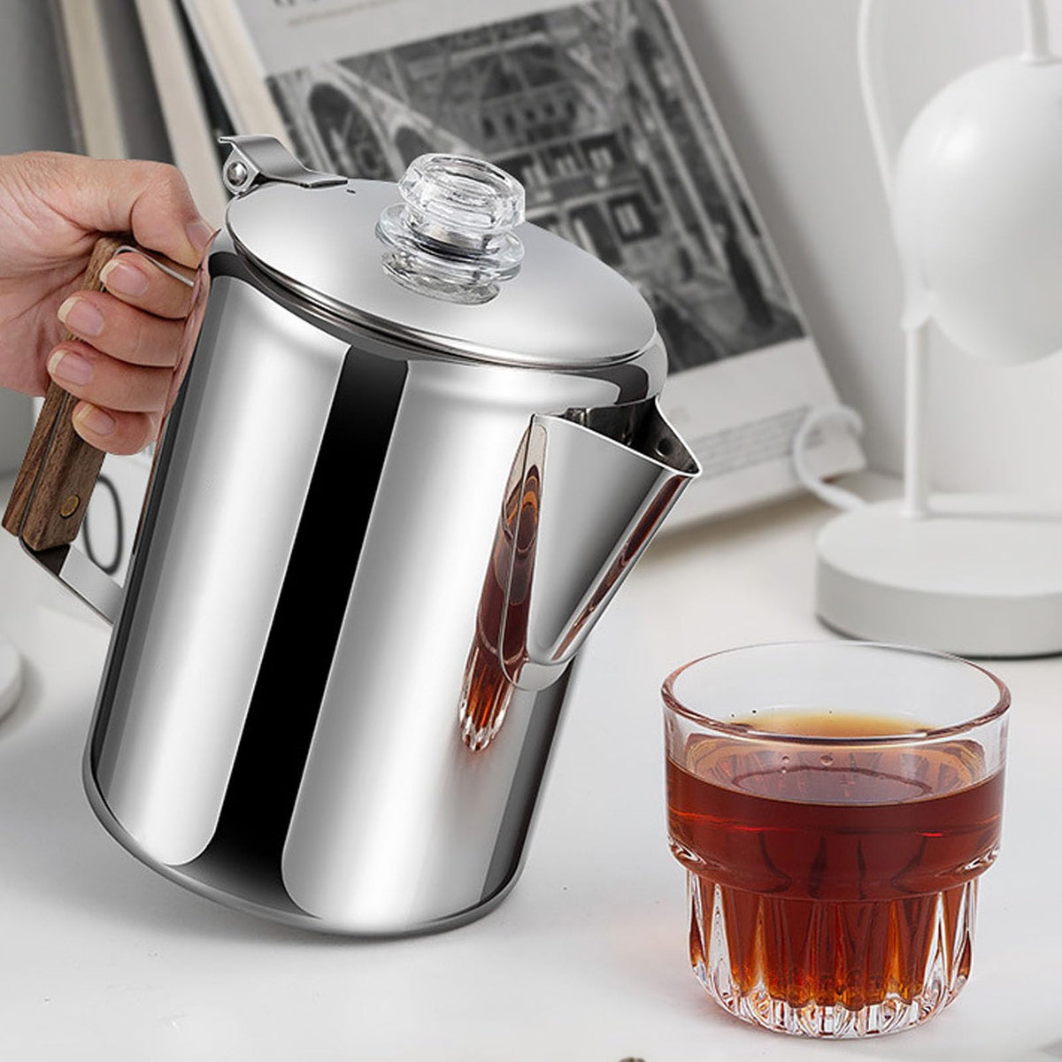 Stainless Steel 9 Cup Coffee Percolator E677967