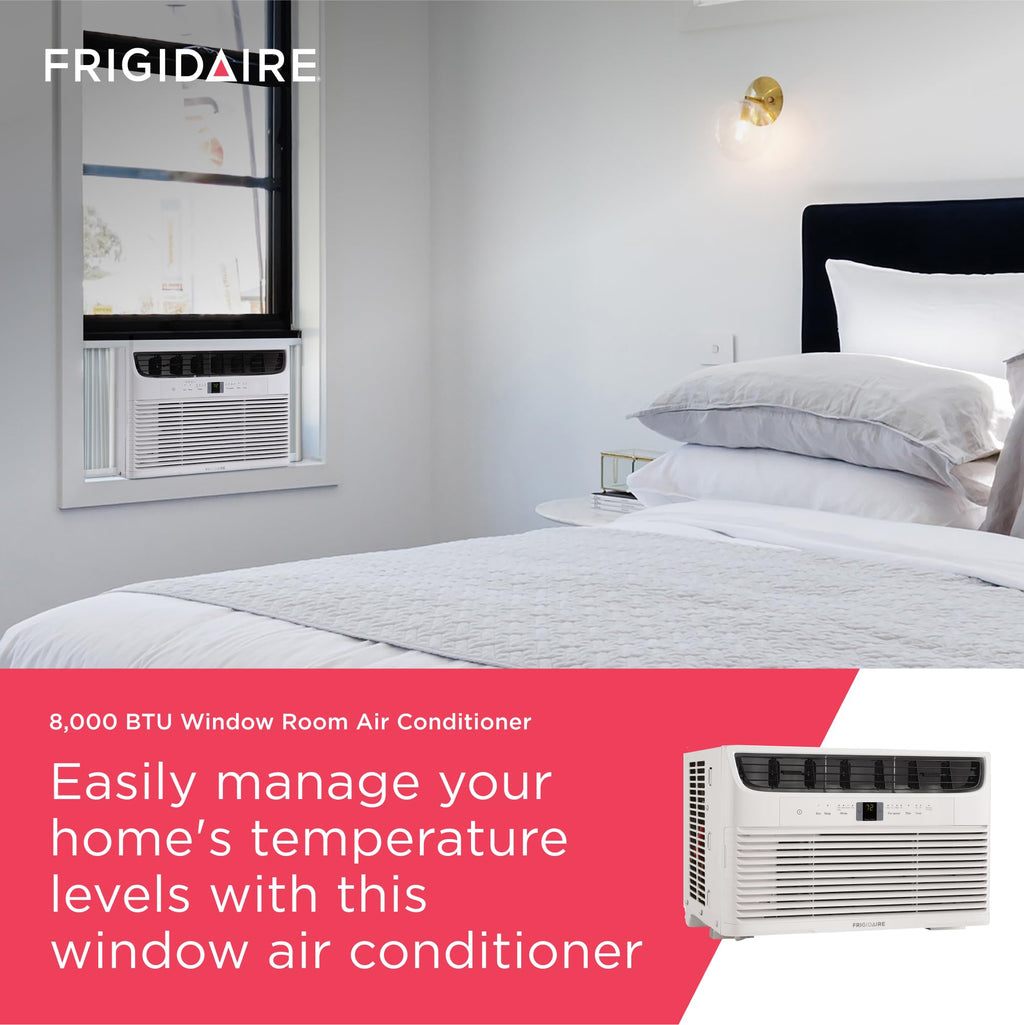 8,000 BTU White Window Air Conditioner with Remote Control K378