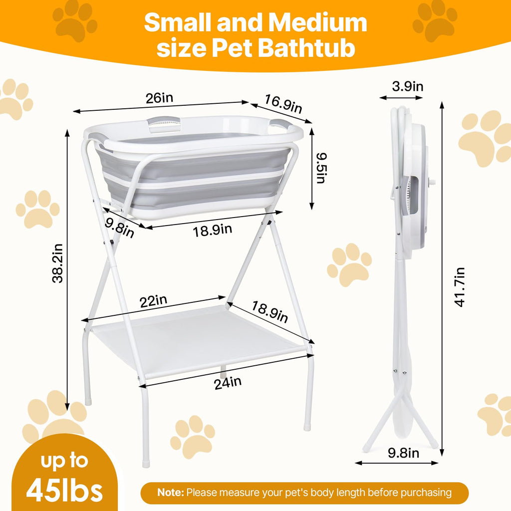 2 in 1 Collapsible Portable Dog Bath Tub Q70449