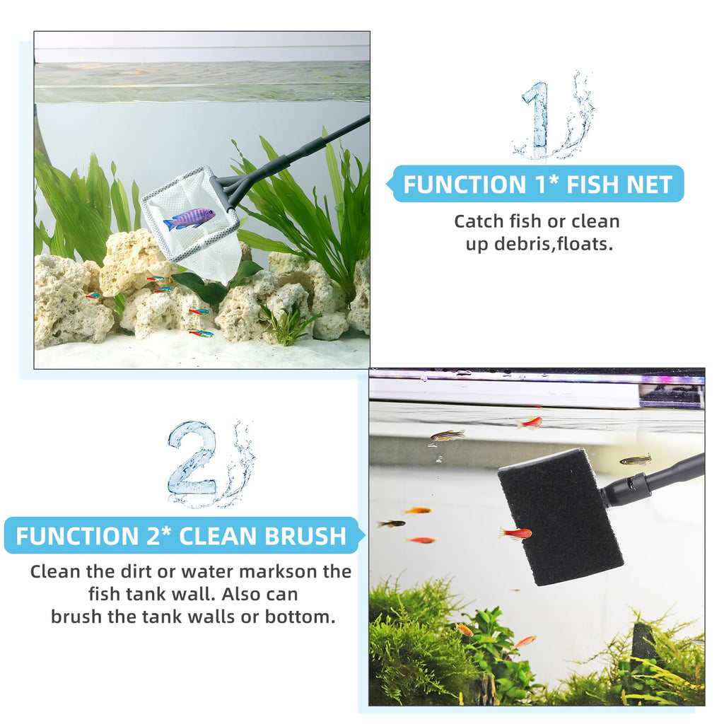Aquarium Gravel Cleaner Kit with Water Hose Controller Clamp G726
