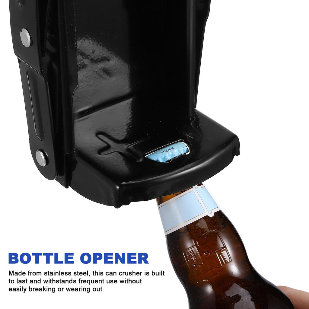 Heavy Duty Wall Mounted Soda Can Crusher with Bottle Opener C458002