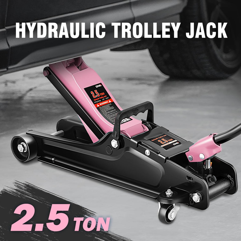 Low Profile Hydraulic Trolley Floor Jack 2.5 Ton Pink U712440