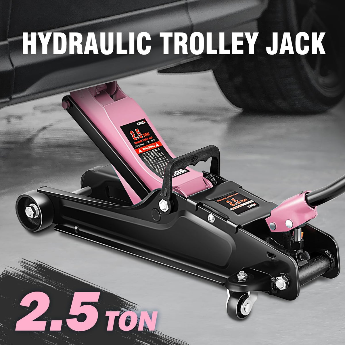 Low Profile Hydraulic Trolley Floor Jack 2.5 Ton Pink U712440