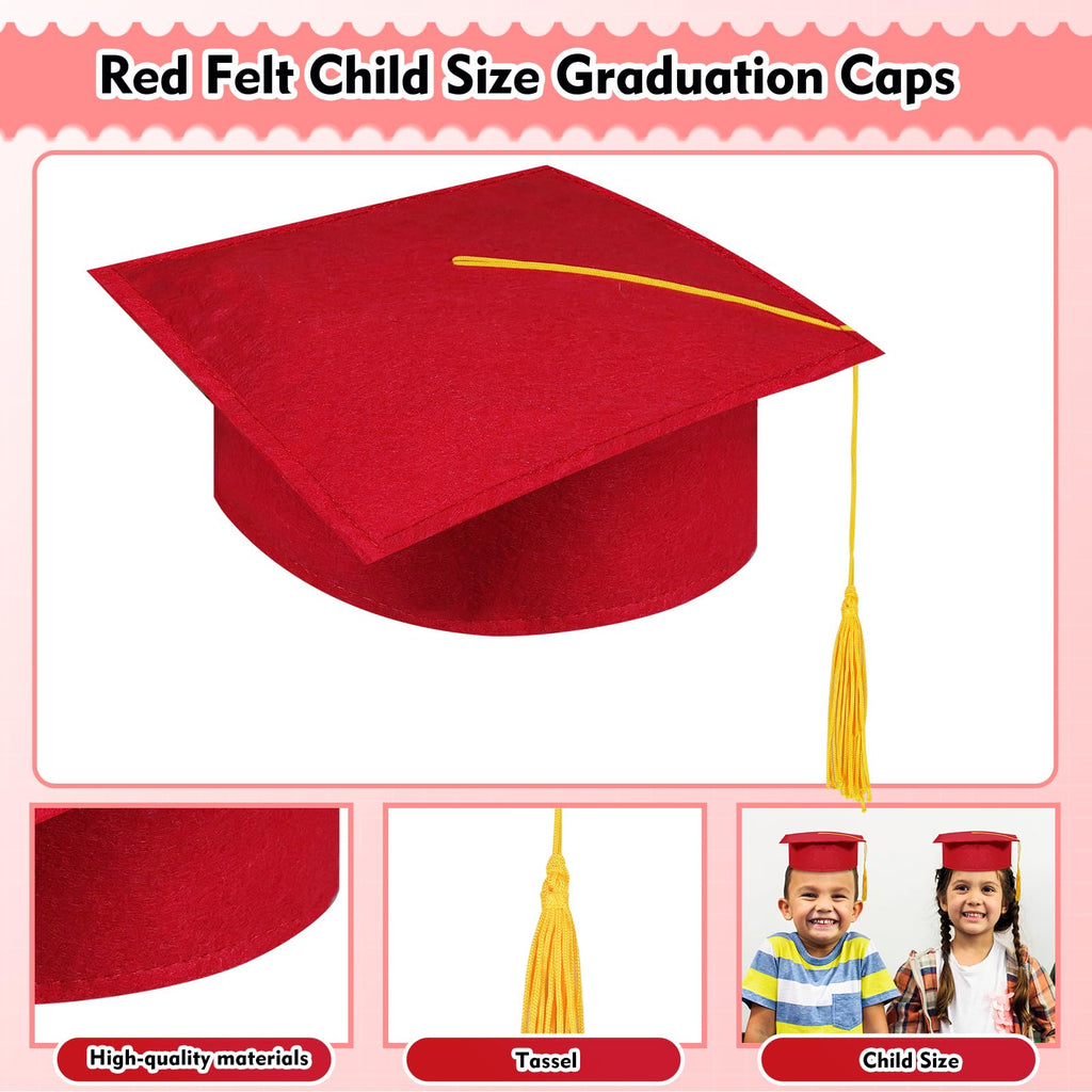 30 Pcs Child Size Felt Graduation Caps Q262448