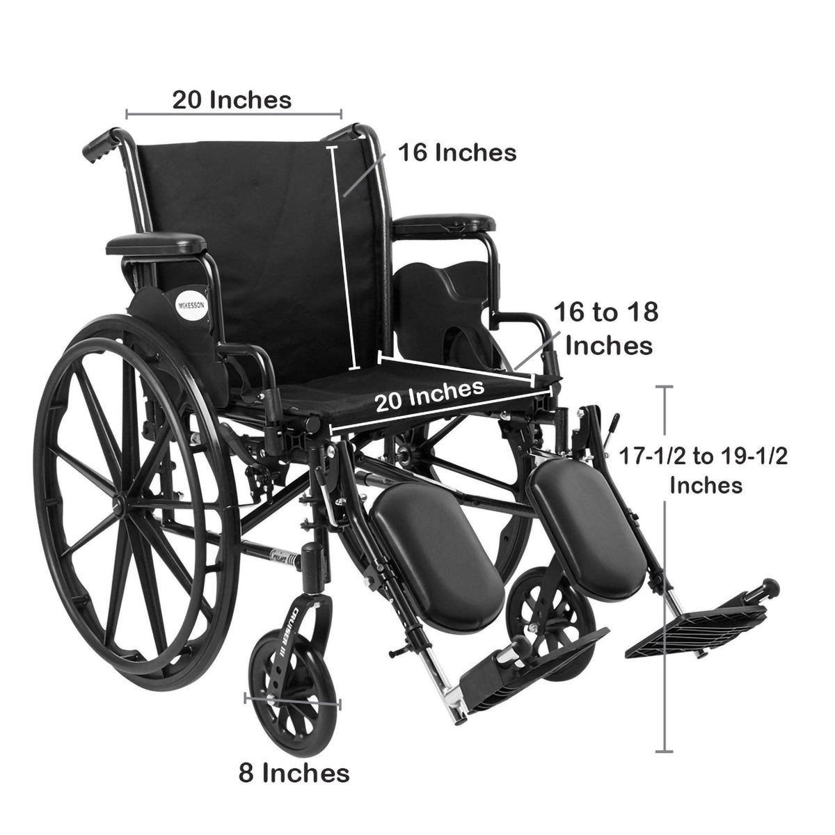 Black 20 in Wheelchair U51128
