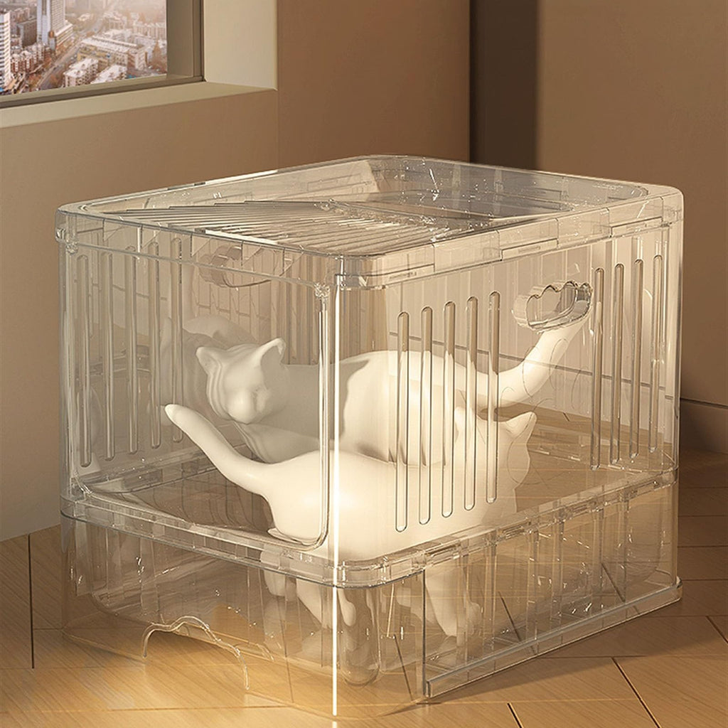 Large Anti-Splash Top Entry Cat Litter Box with Lid and Litter Scoop H3642