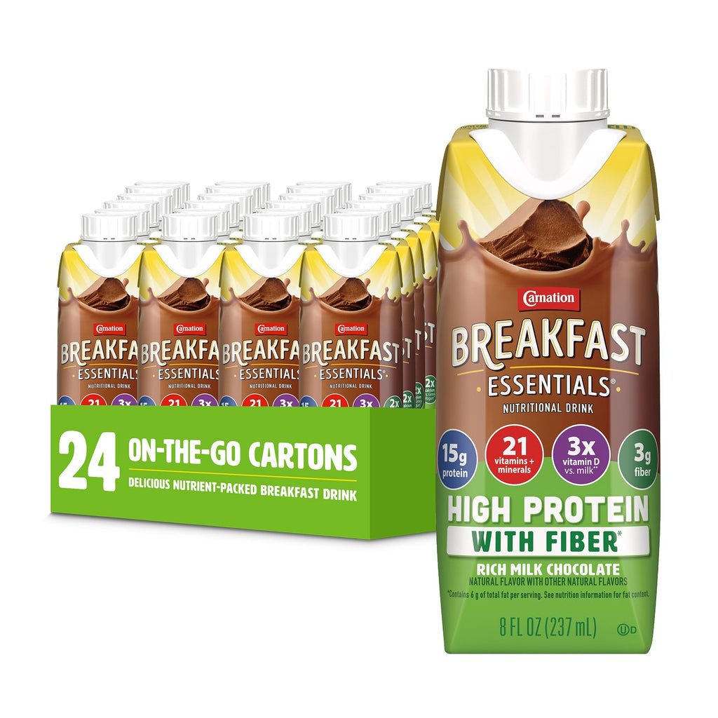 High Protein with Fiber Chocolate Breakfast Essentials 24 pk X221