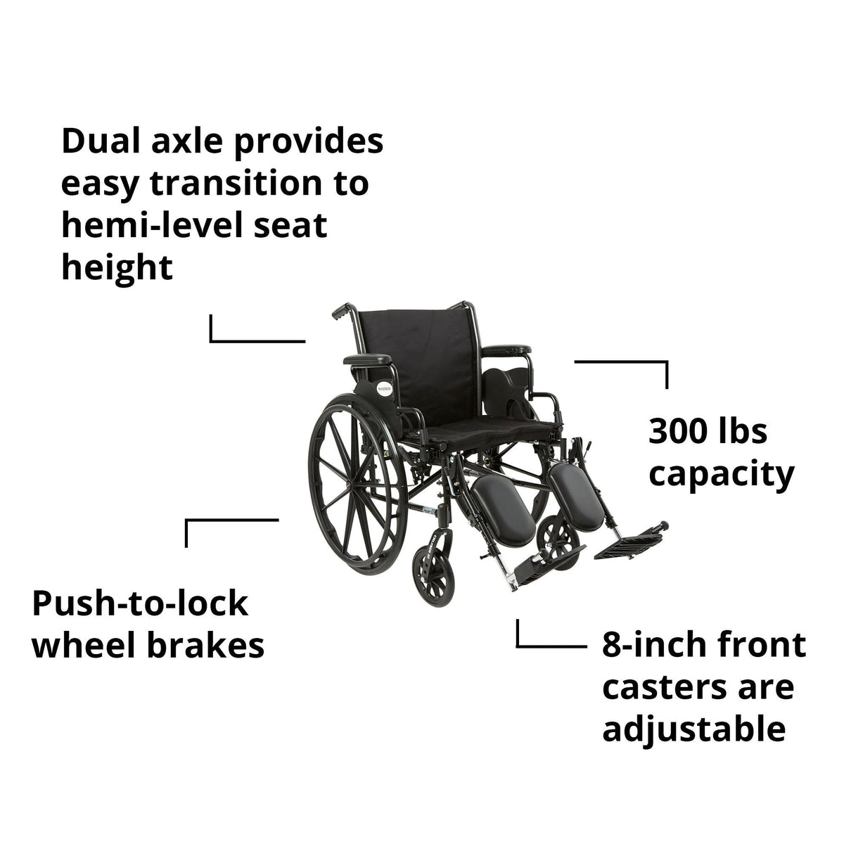 Black 20 in Wheelchair U51128