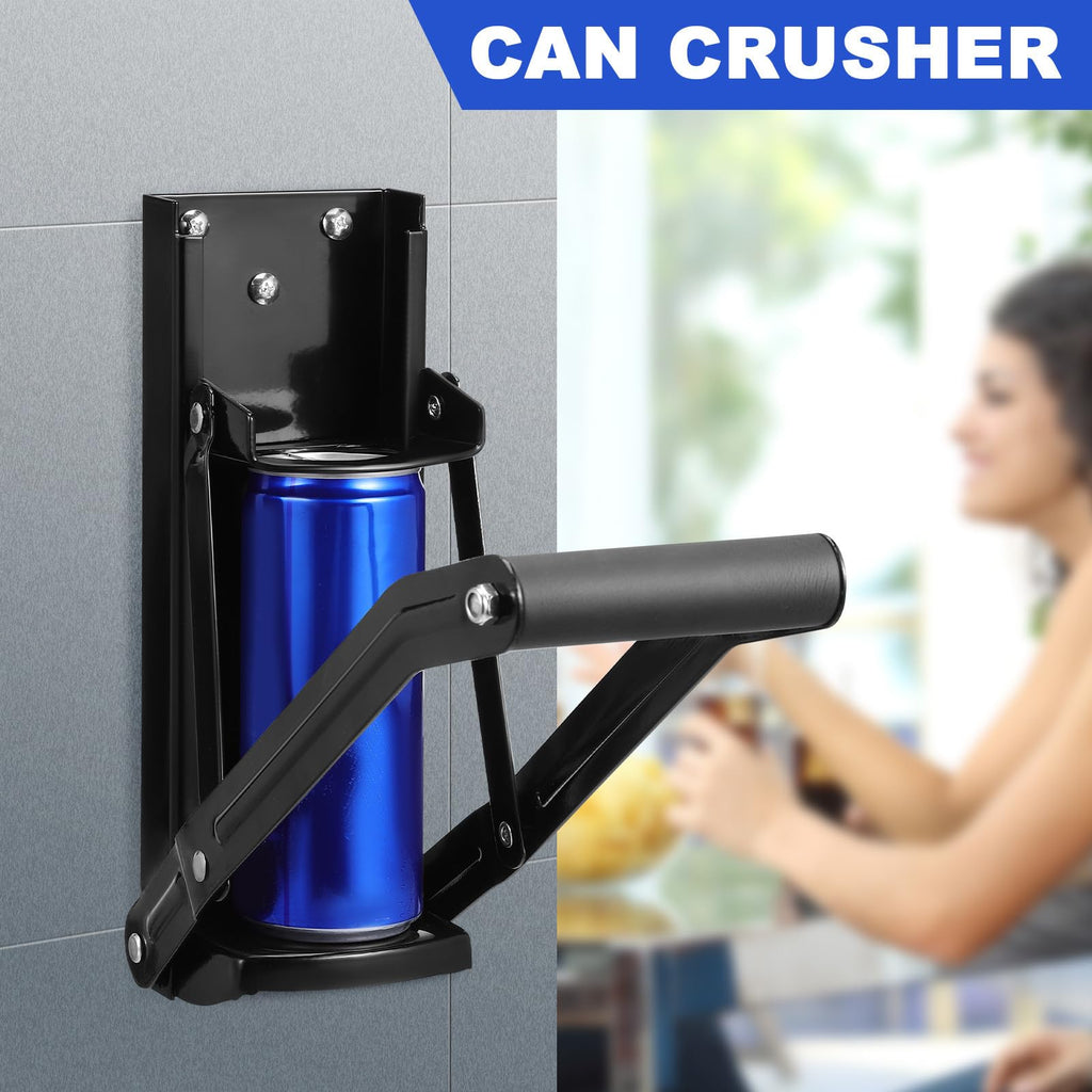 Heavy Duty Wall Mounted Soda Can Crusher with Bottle Opener C458002