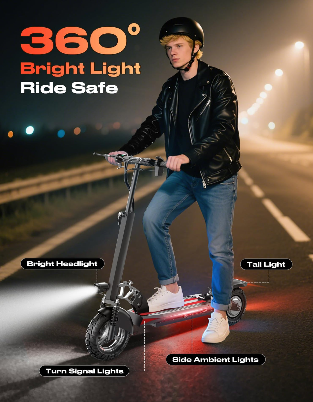 1600W Off-Road Foldable Electric Scooter P7956
