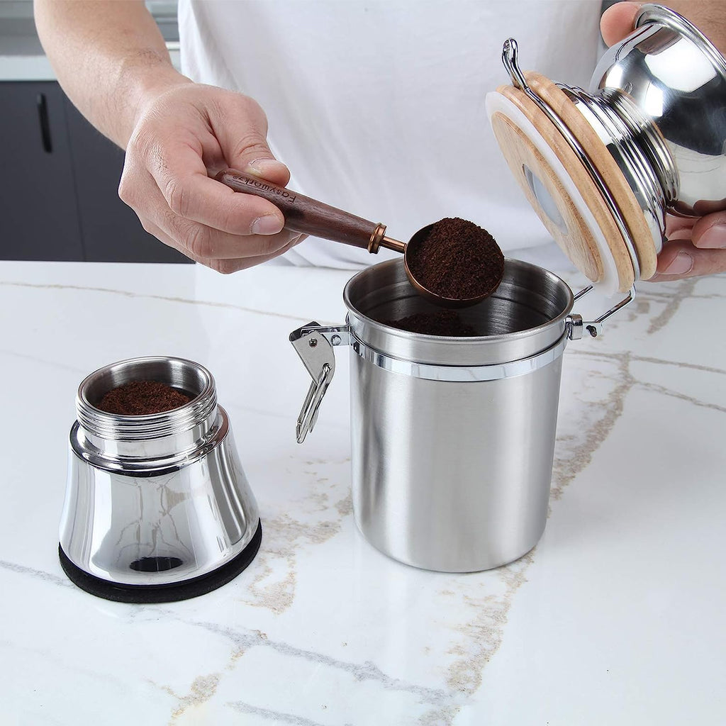 34 oz French Press and Manual Coffee Grinder with Canister T7939