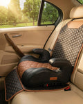 Backless Booster Car Seat with Latch Connectors, 40-100 lbs, Black-Brown E466925