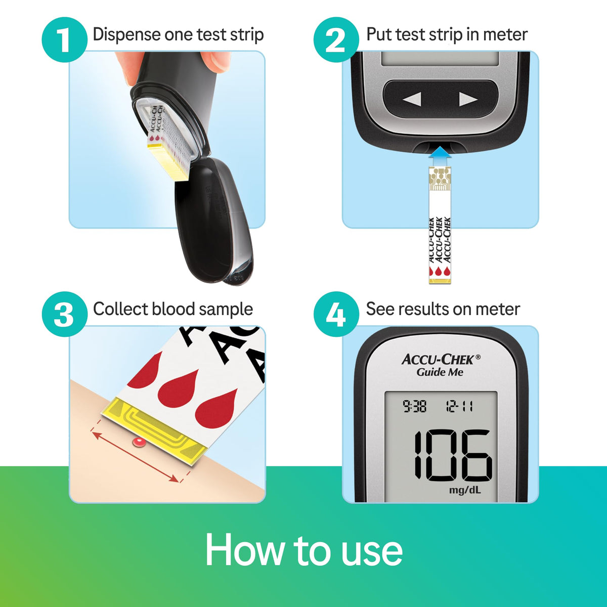 Glucose Test Strips, Pack of 60 A1006