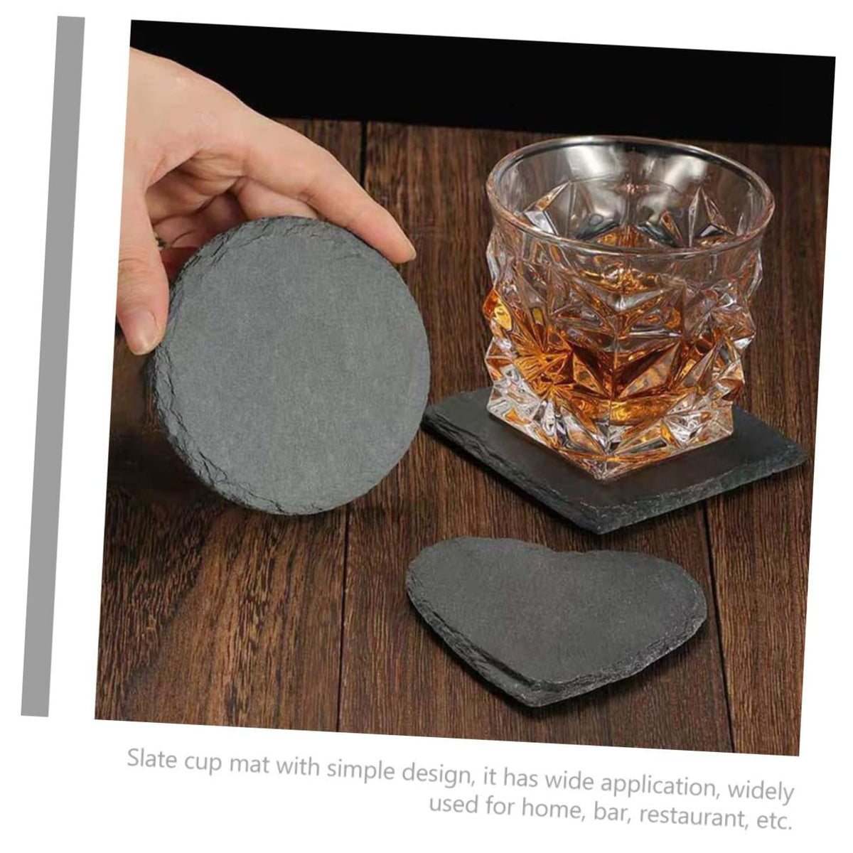 12pcs Natural Stone Coasters Set E339012