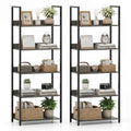 5-Tier Wooden Bookshelf Set of 2 V586