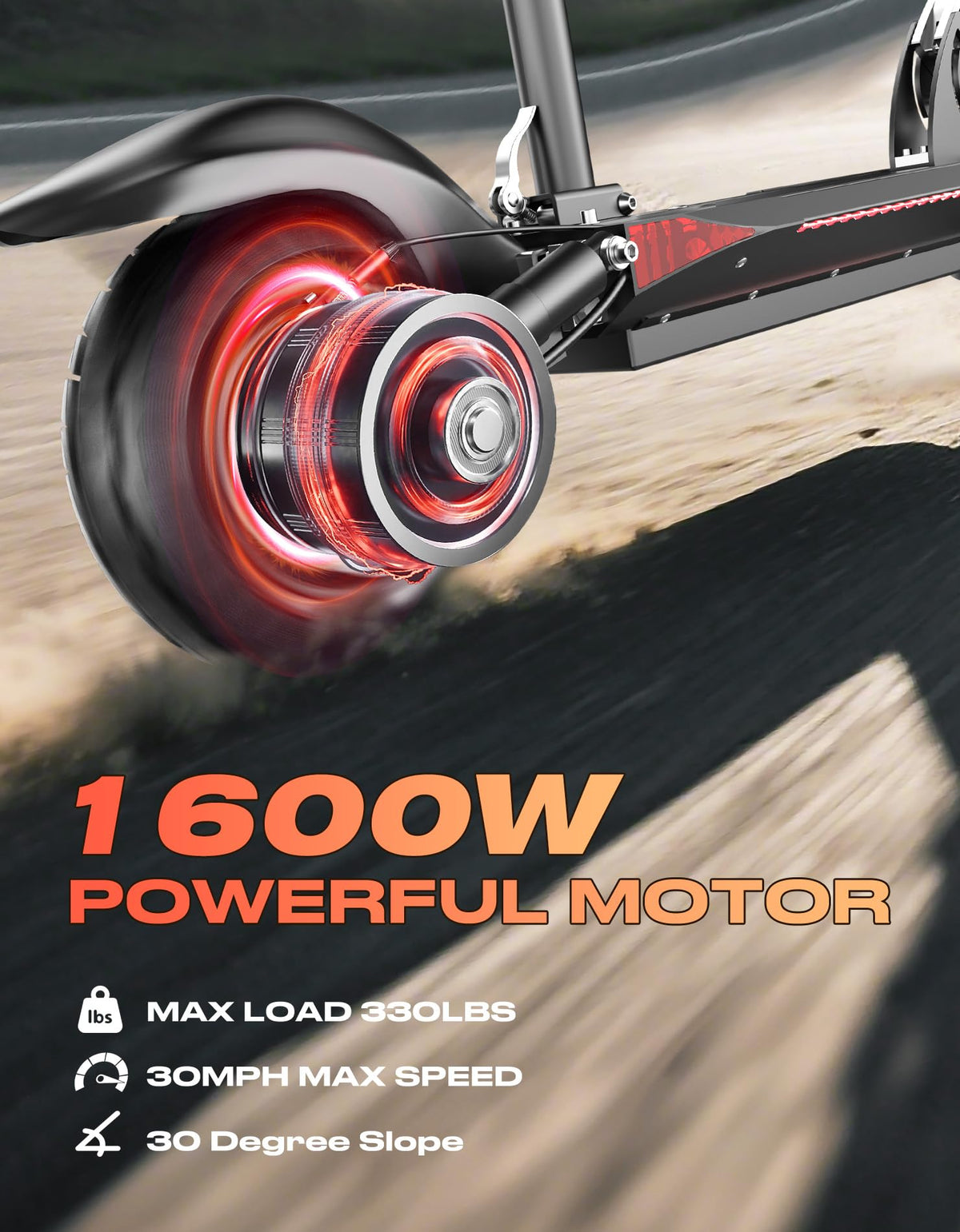 1600W Off-Road Foldable Electric Scooter P7956