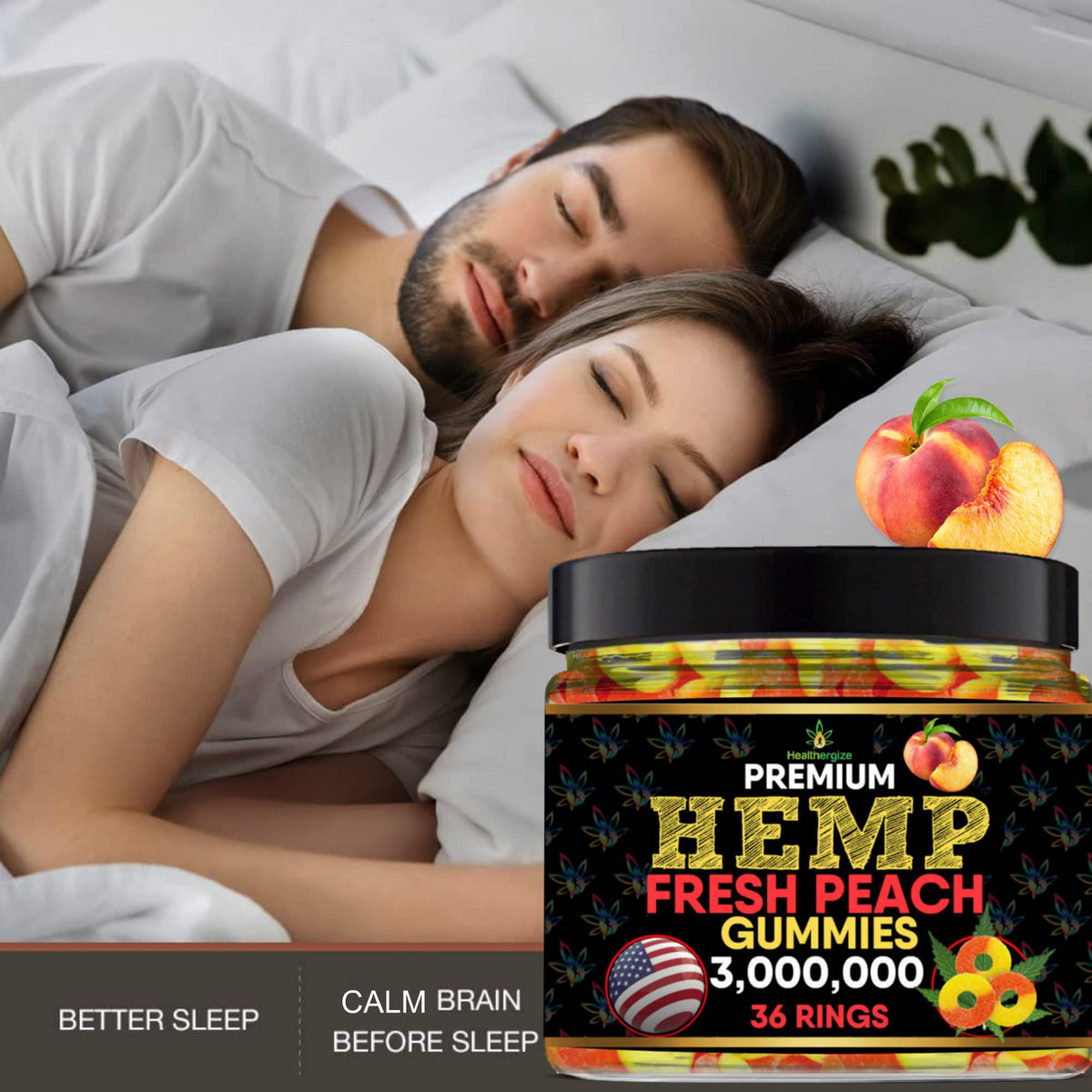 Hemp Gummies Peach Rings Y598981