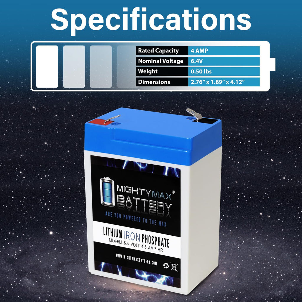 6V 4.5AH Lithium Replacement Battery H611