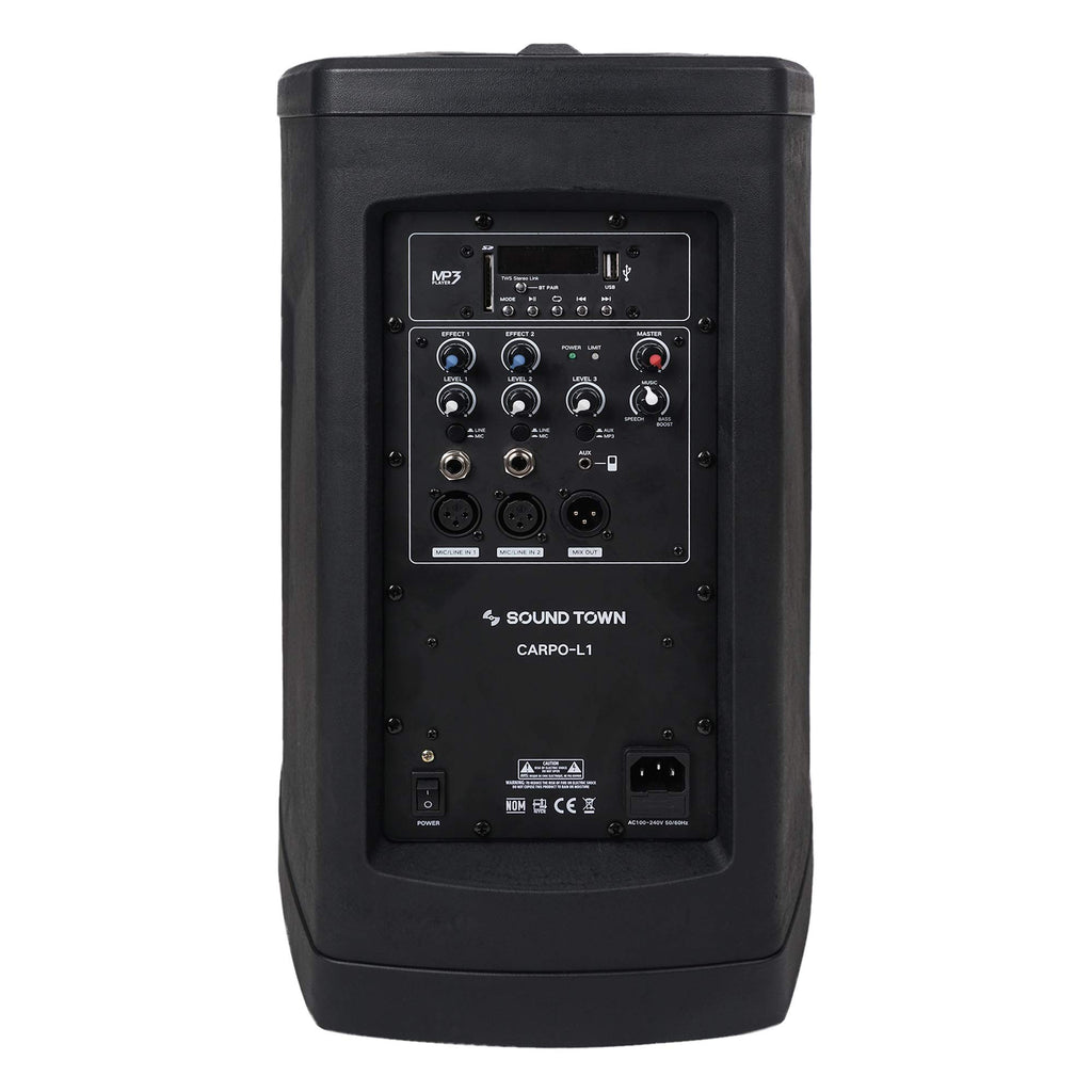 Portable Line Array Column PA/DJ System with Sub Bass Module J943
