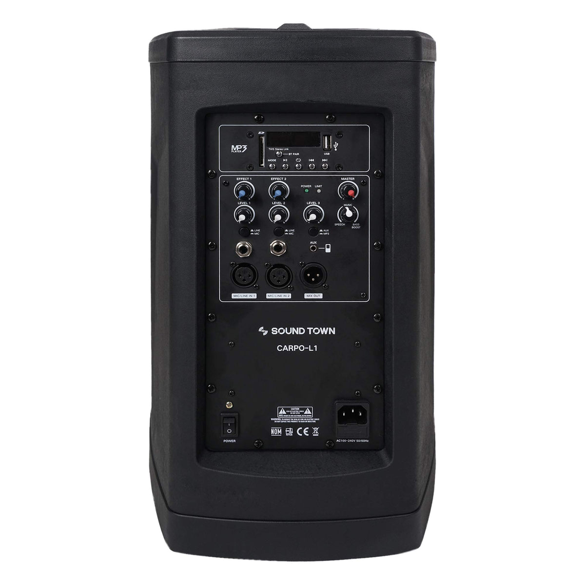 Portable Line Array Column PA/DJ System with Sub Bass Module J943