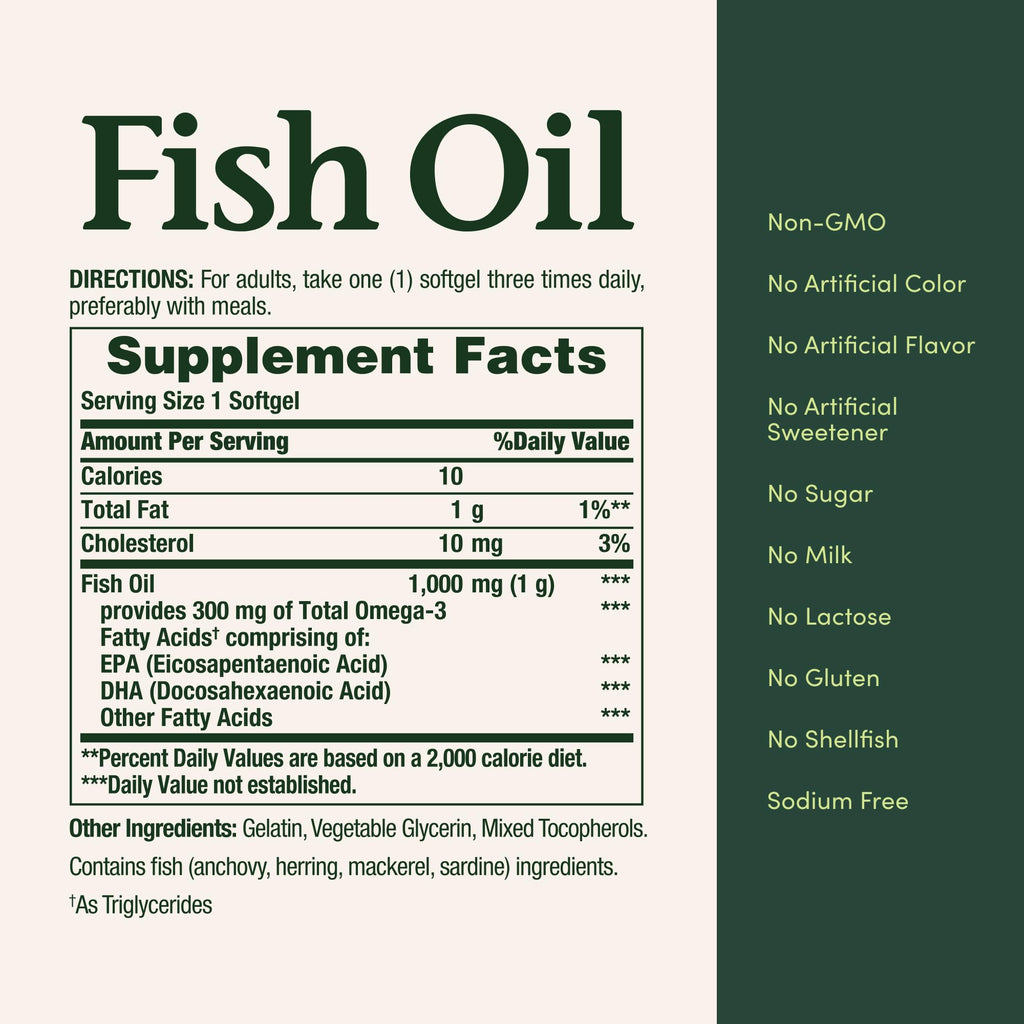 Fish Oil 1000mg 145 Count O861