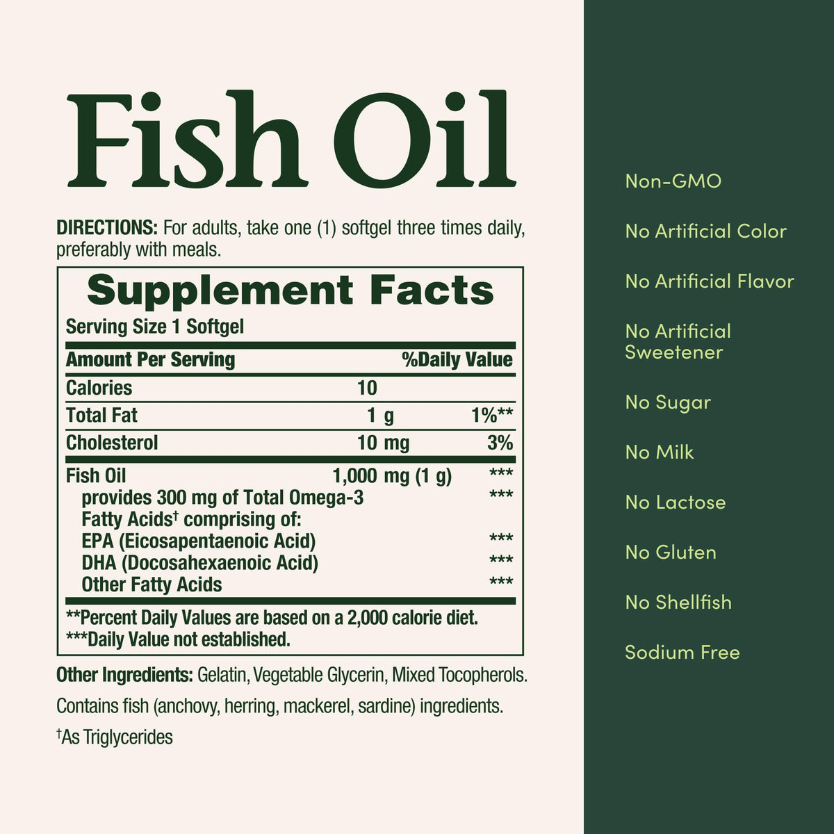 Fish Oil 1000mg 145 Count O861