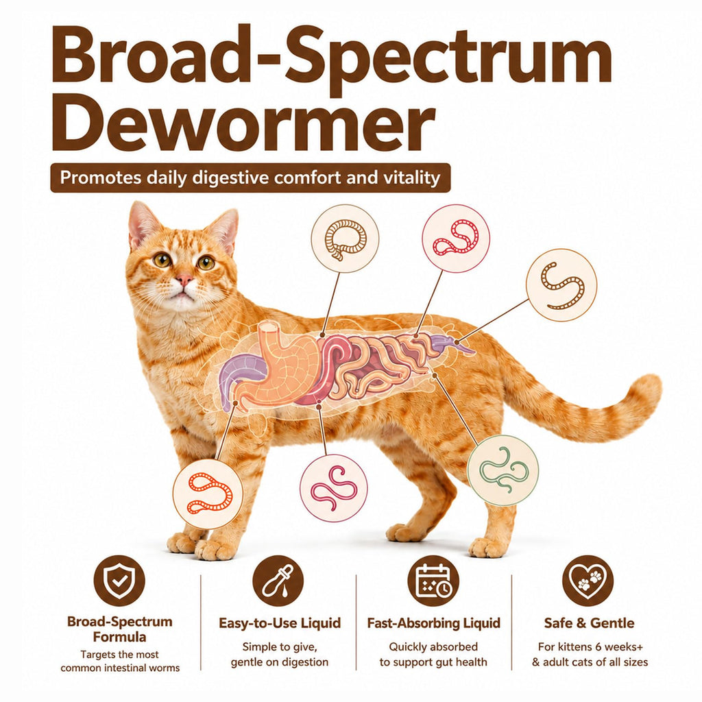 Cat Dewormer Liquid Broad Spectrum Treatment 120ml K21379
