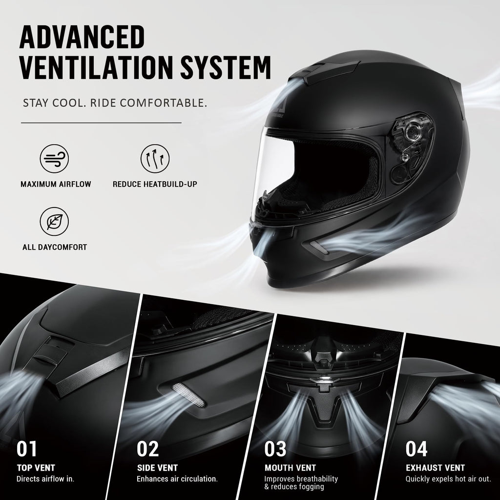 Kids Full Face Motorcycle Helmet DOT Approved J9873