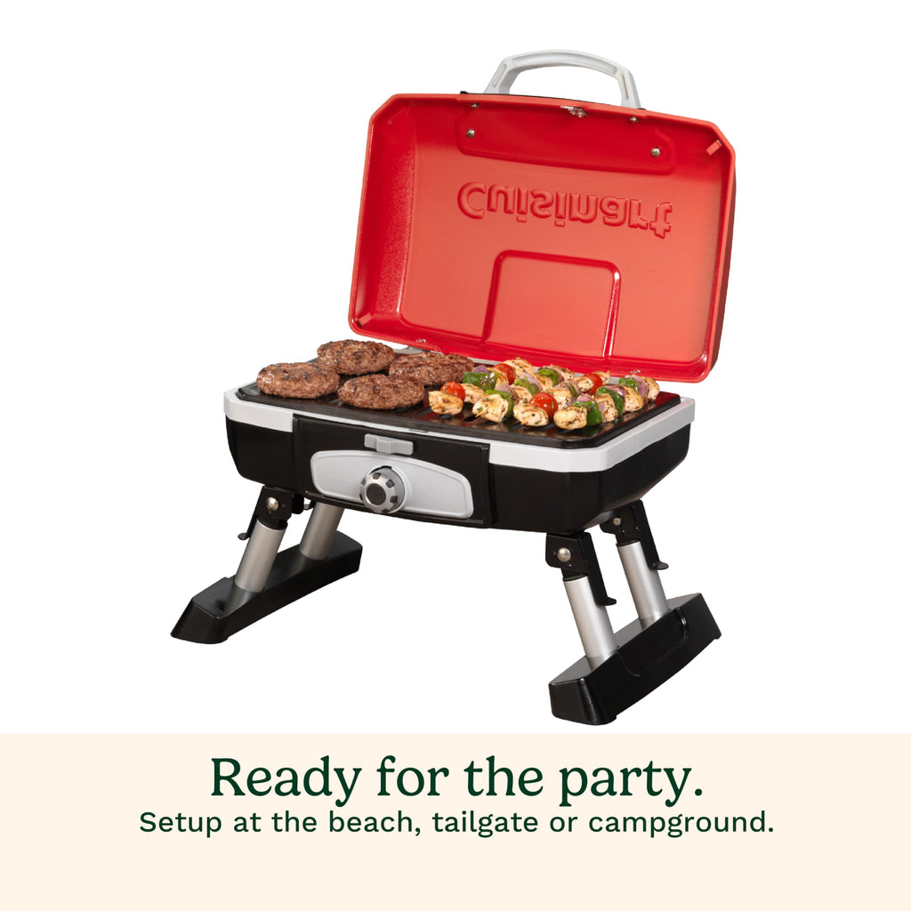 Portable Gas Grill, 150 Sq. In. 5,500 BTU Red Q1566