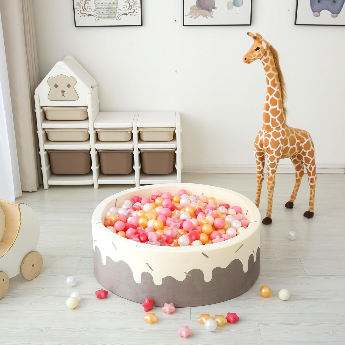 100PCS Phthalate-Free BPA-Free Non-Toxic Crush Proof Plastic Ball Pit Balls R6217