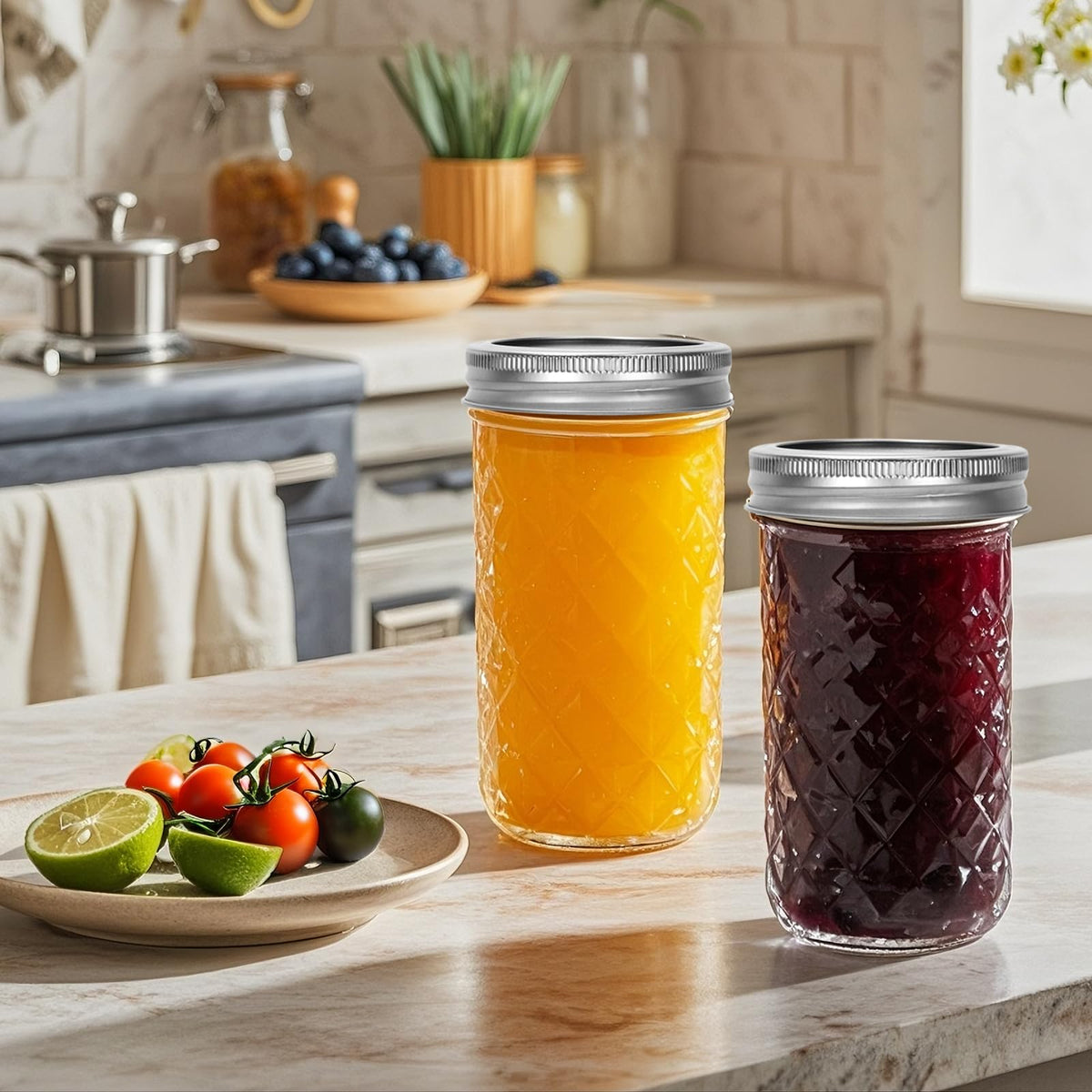 12 oz Regular Mouth Glass Mason Jar 15 Pack M624046