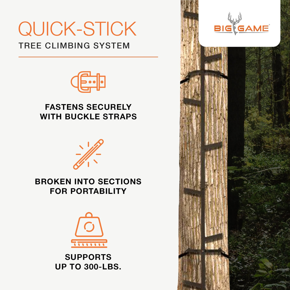 20 Feet Tall Steel Tree Climbing System (2 Pack) R5331