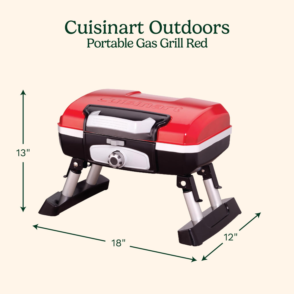 Portable Gas Grill, 150 Sq. In. 5,500 BTU Red Q1566