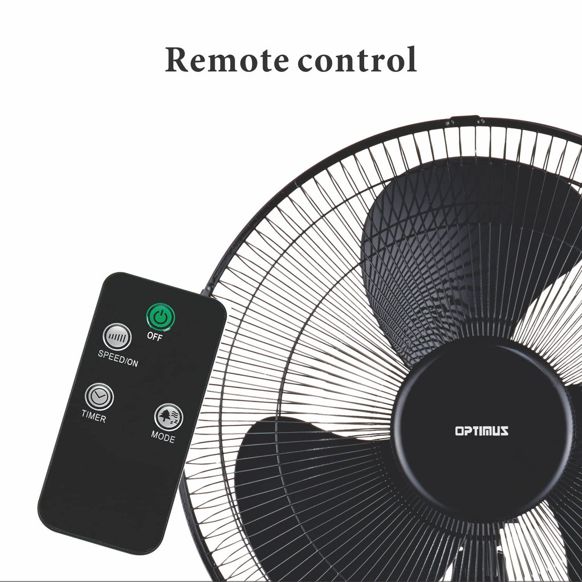 White 16-Inch Oscillating Stand Fan with Remote E364