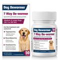 7-Way Dewormer for Large Dogs & Puppies, 50 Tablets E93306