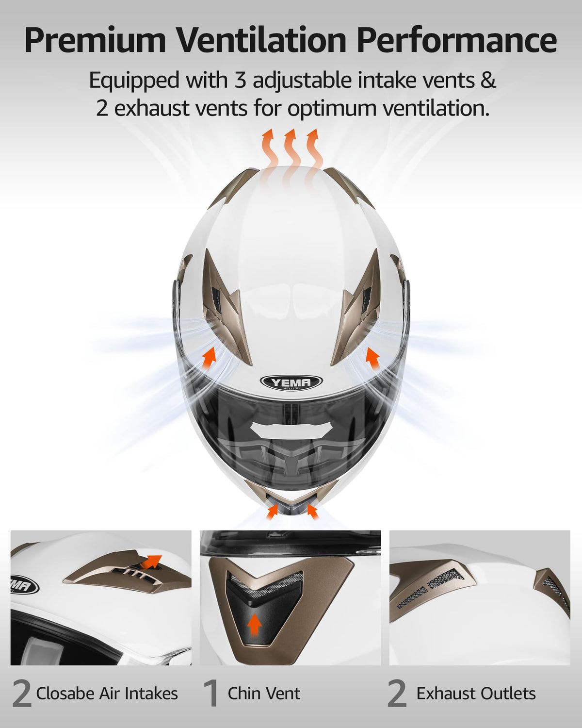 Modular Full Face Motorcycle Helmet with Sun Visor J27780