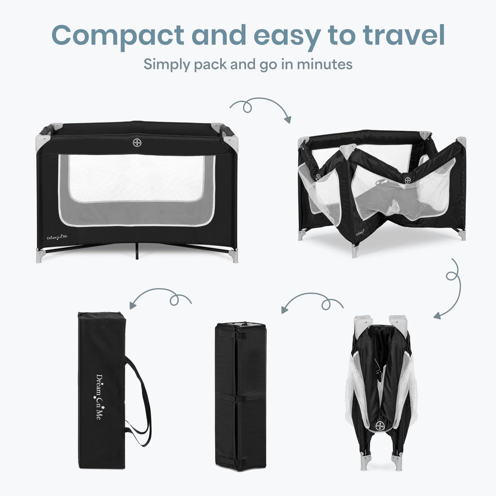 Portable Playard with Carry Bag, Black R1092