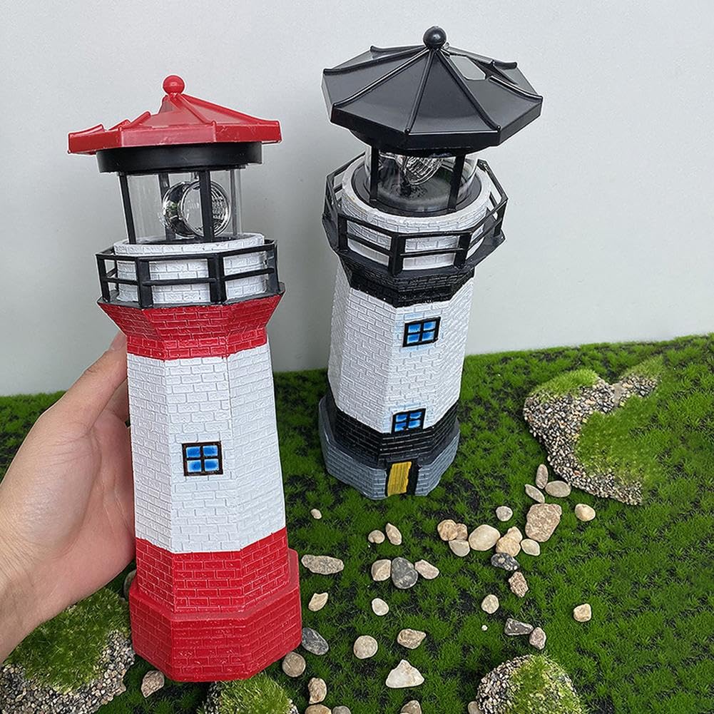 Waterproof Rotating Solar Lighthouse K32327