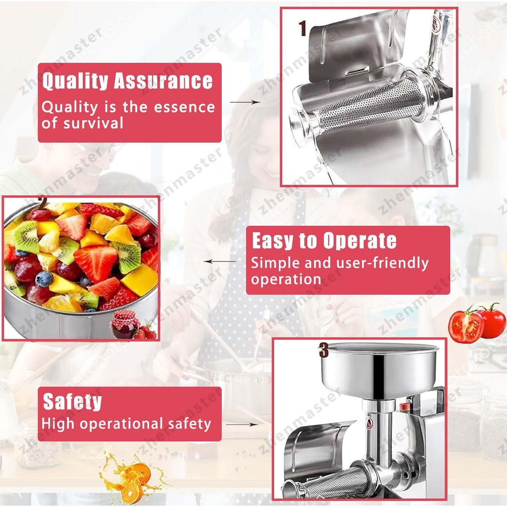 450W Electric Tomato Strainer with Automatic Seed Separator R991