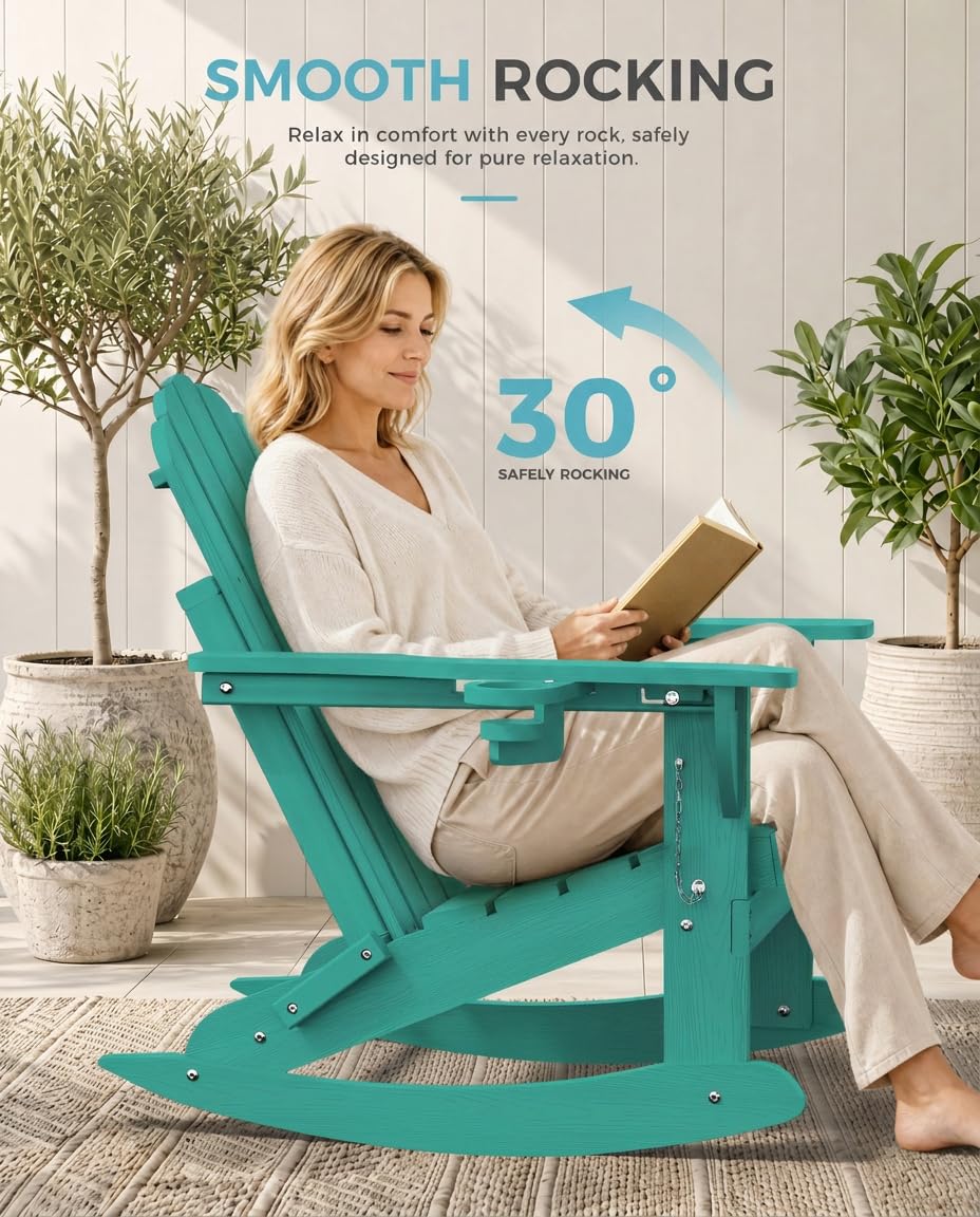 Adirondack Rocking Chair with Footrest L2333